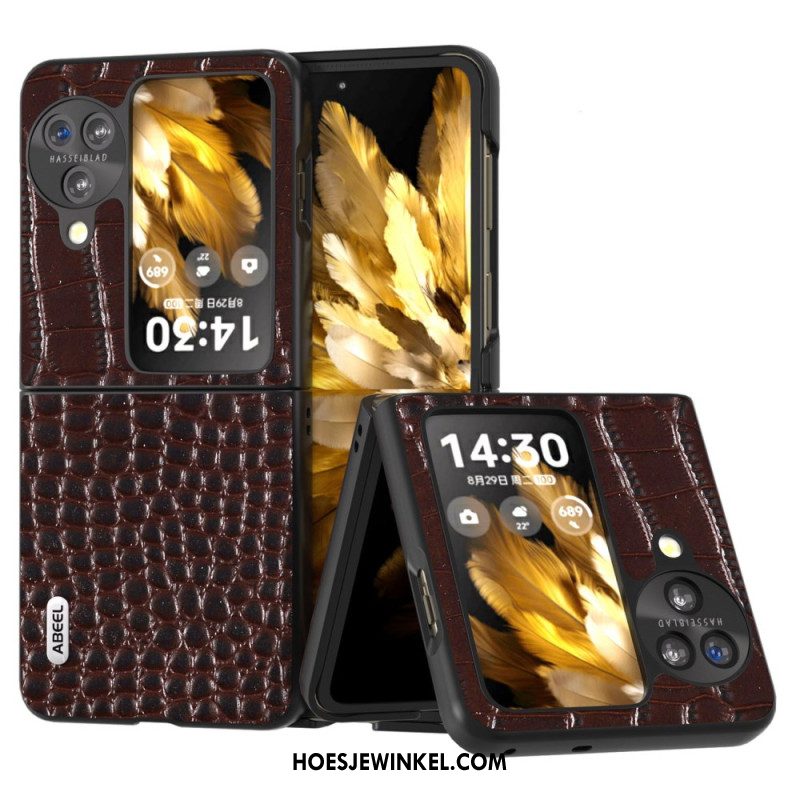 Hoesje Voor Oppo Find N3 Flip Krokodiltextuur