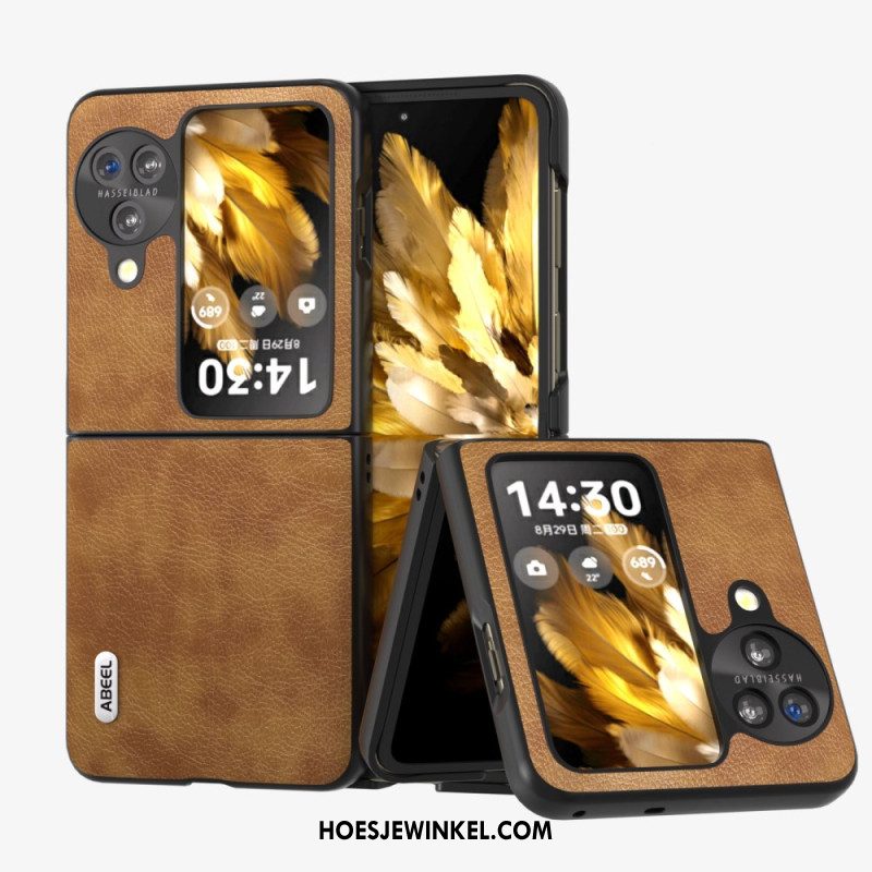 Hoesje Voor Oppo Find N3 Flip Litchi-textuur Abeel