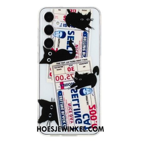 Hoesje Voor Samsung Galaxy A17 4g / 5g 4 Zwarte Katten