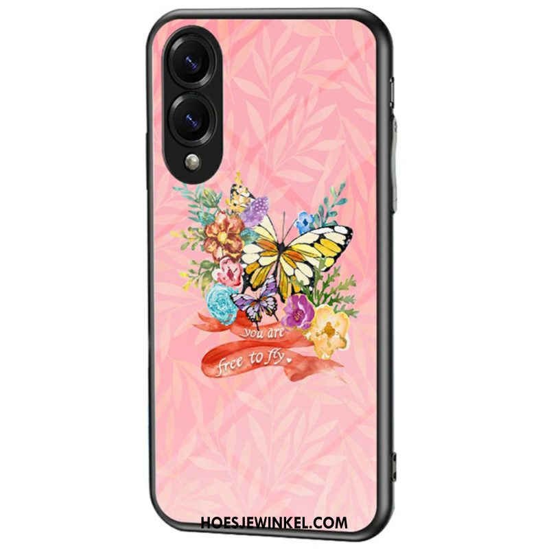 Hoesje Voor Samsung Galaxy S25 5g Edge Vlinder Van Gehard Glas