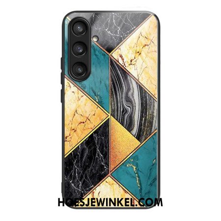 Hoesje Voor Samsung Galaxy S25 5g Gekleurd Marmer Gehard Glas