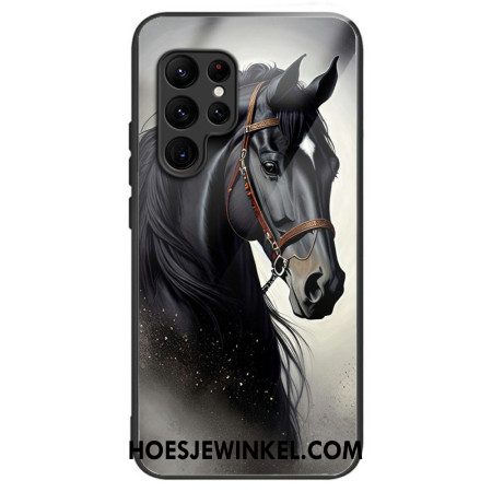 Hoesje Voor Samsung Galaxy S25 Ultra 5g Grijs Paard Van Gehard Glas