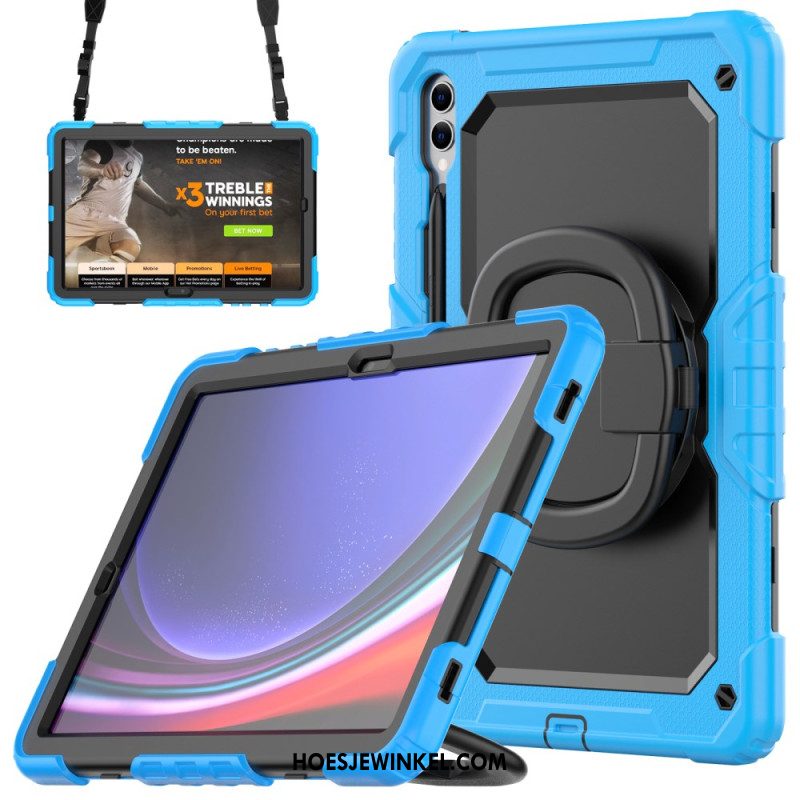 Hoesje Voor Samsung Galaxy Tab S10 Plus Ultra-bestendige Bescherming Met Stylushouder En Schouderriem