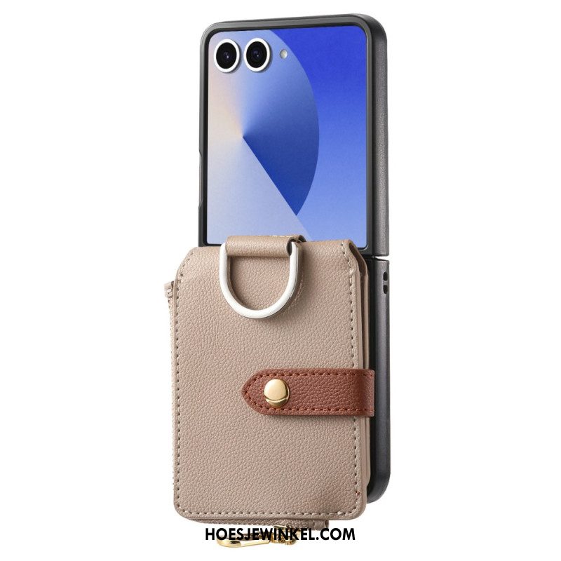 Hoesje Voor Samsung Galaxy Z Flip 7 Muntportemonnee En Ringhouder