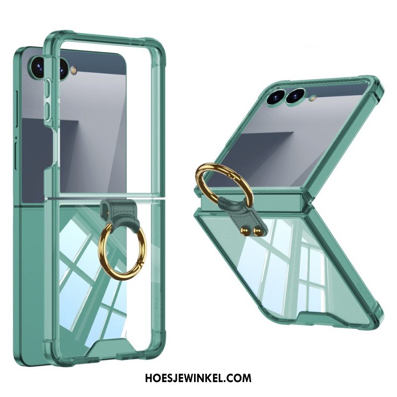 Hoesje Voor Samsung Galaxy Z Flip 7 Ringhouder En Schokbestendige Bescherming
