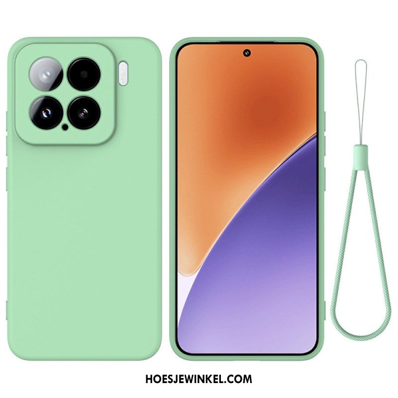 Hoesje Xiaomi 15 Bandje Van Vloeibaar Siliconen