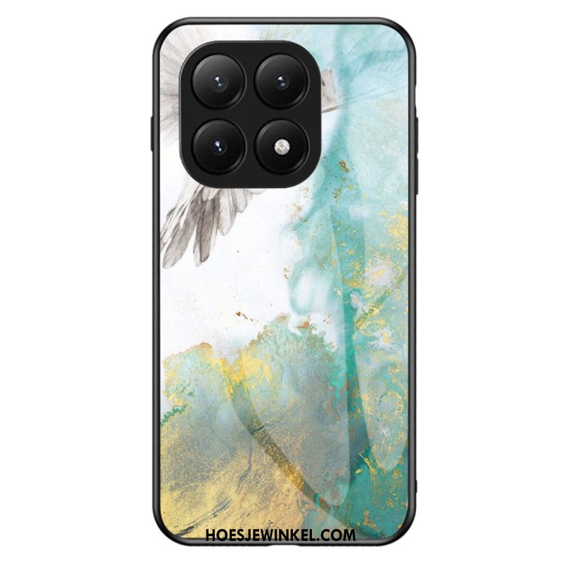 Hoesje Xiaomi 15t Pro Gehard Glas Met Marmerlook Bescherming Hoesje