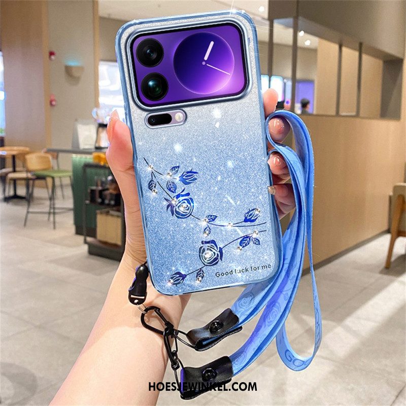 Hoesje Xiaomi 17 Pro Max Kadem-strasssteentjes En Sleutelkoord