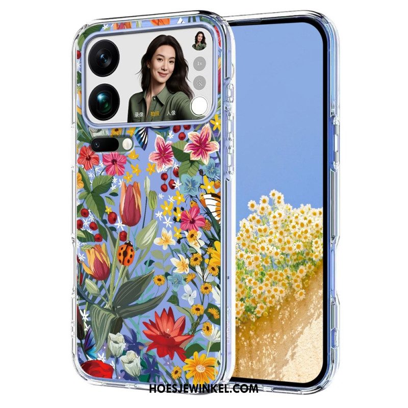 Hoesje Xiaomi 17 Pro Max Vlinders En Bloemen Bescherming Hoesje