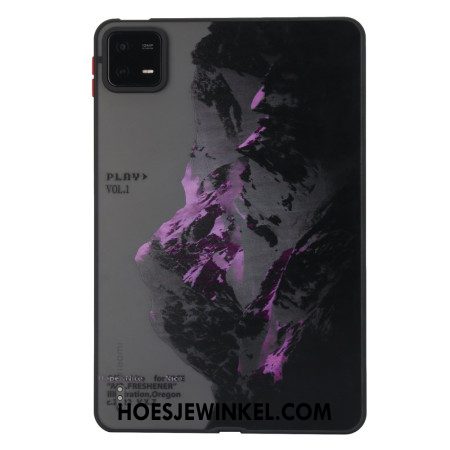 Hoesje Xiaomi Pad 6 Pro Paarse Besneeuwde Berg