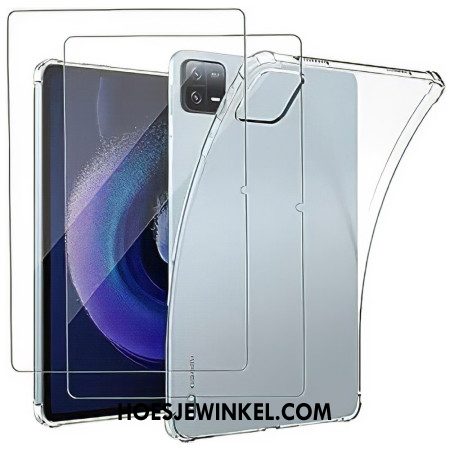 Hoesje Xiaomi Pad 6 Transparante Screenprotector Van Gehard Glas