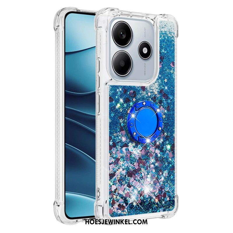 Hoesje Xiaomi Redmi Note 14 5g Ringhouder Met Glitter Bescherming Hoesje