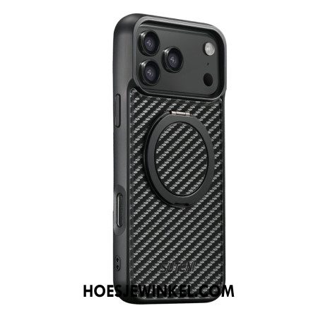 Hoesje iPhone 17 Pro Magsafe Draaibare Houder En Koolstofvezel