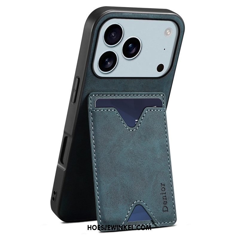 Hoesje iPhone 17 Pro Max Denior Kaarthouder En Standaard