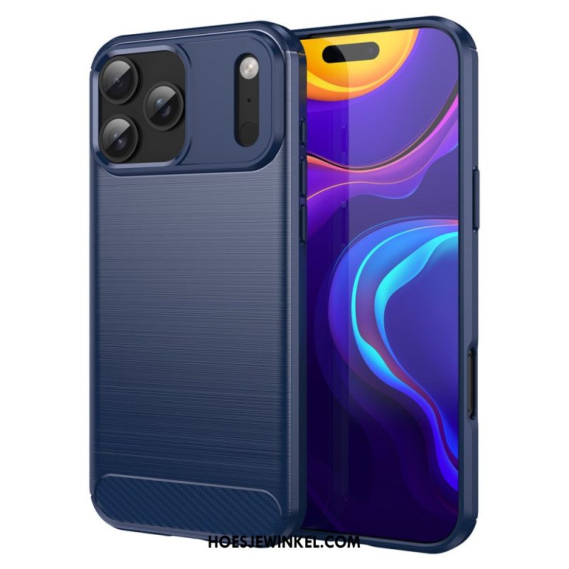 Hoesje iPhone 17 Pro Max Geborsteld Koolstofvezel