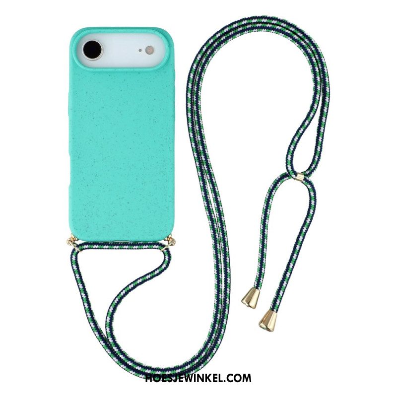 Hoesje iPhone Air Met Siliconenkoord En Tarwevezel