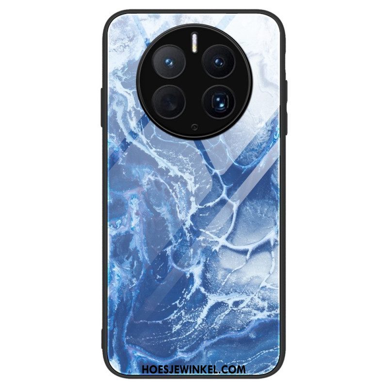 Hoesje voor Huawei Mate 50 Pro Stijlvol Marmer Gehard Glas