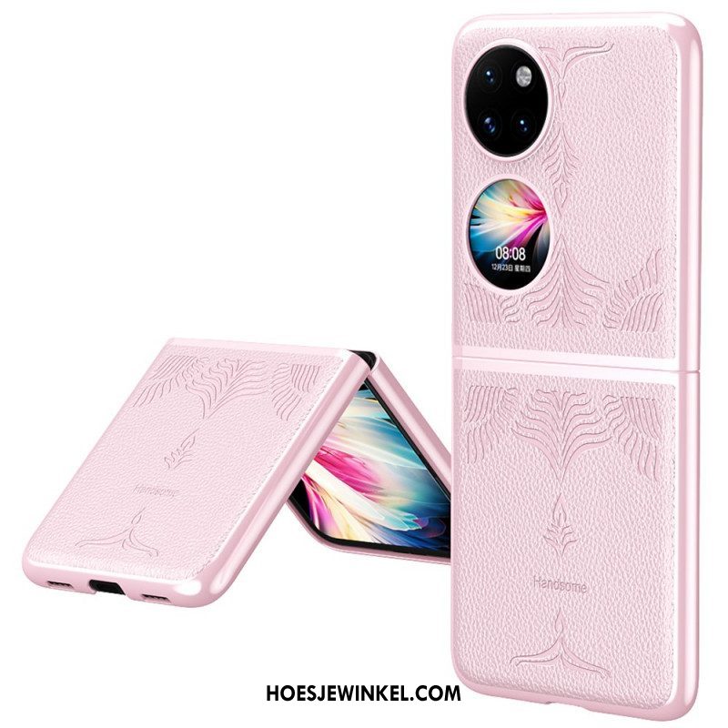 Hoesje voor Huawei P50 Pocket Retro Gebloemd Kunstleer