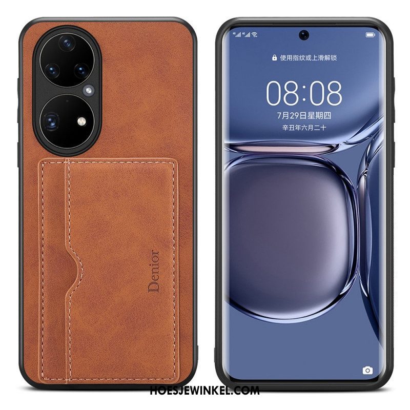 Hoesje voor Huawei P50 Pro Denior-kaarthouder