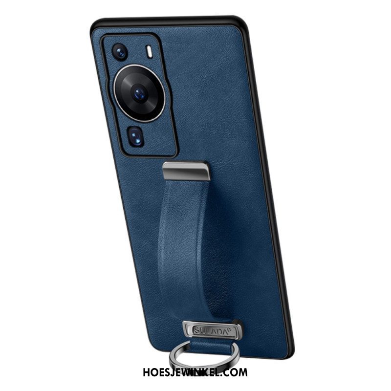 Hoesje voor Huawei P60 Pro Met Riem- En Ringsteunen