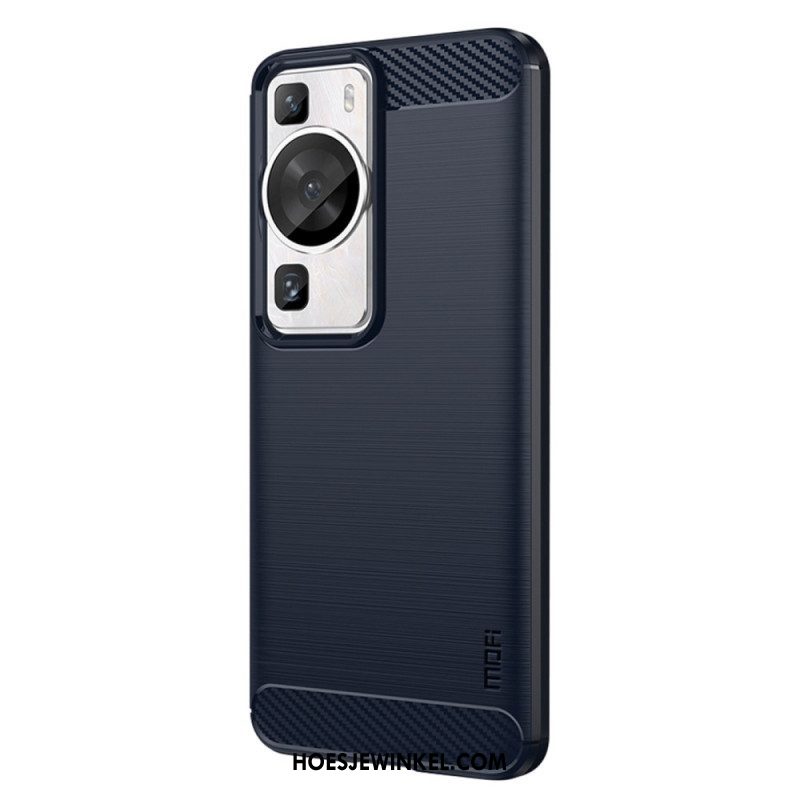 Hoesje voor Huawei P60 Pro Mofi Geborstelde Koolstofvezel