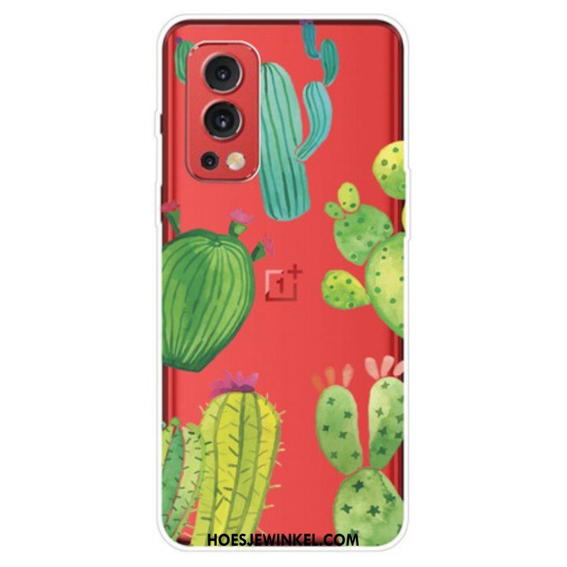 Hoesje voor OnePlus Nord 2 5G Aquarel Cactussen