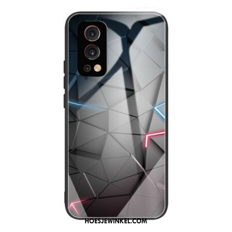 Hoesje voor OnePlus Nord 2 5G Geometrie Van Gehard Glas