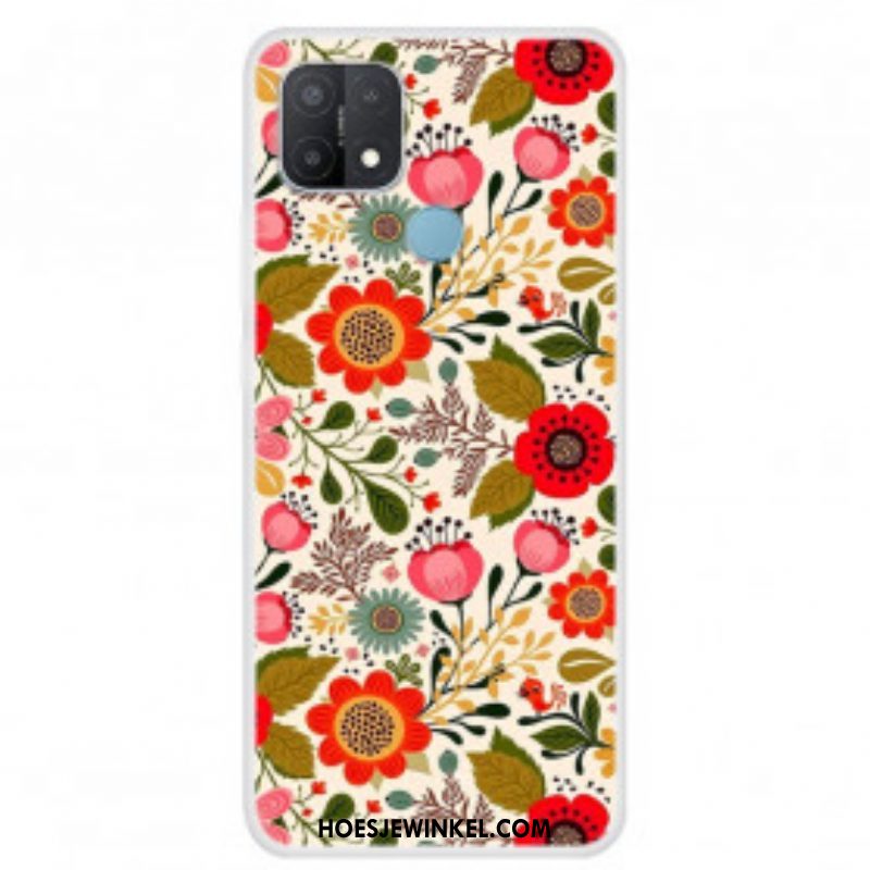 Hoesje voor Oppo A15 Bloemen Tapijt