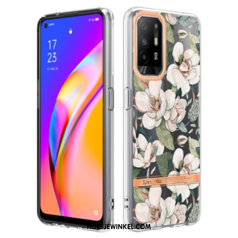 Hoesje voor Oppo A94 5G Pioenrozen Bloemen