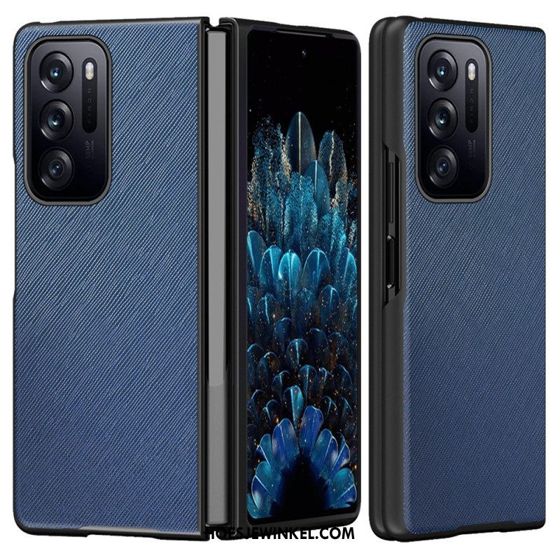 Hoesje voor Oppo Find N Getextureerd Lederen Ontwerp