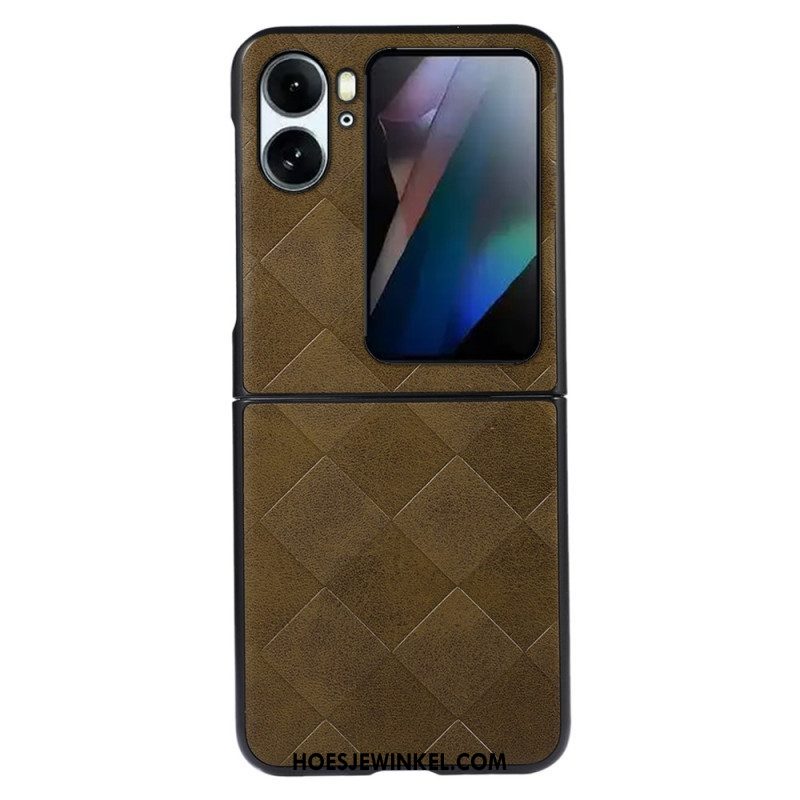 Hoesje voor Oppo Find N2 Flip Folio-hoesje Geweven Stijl