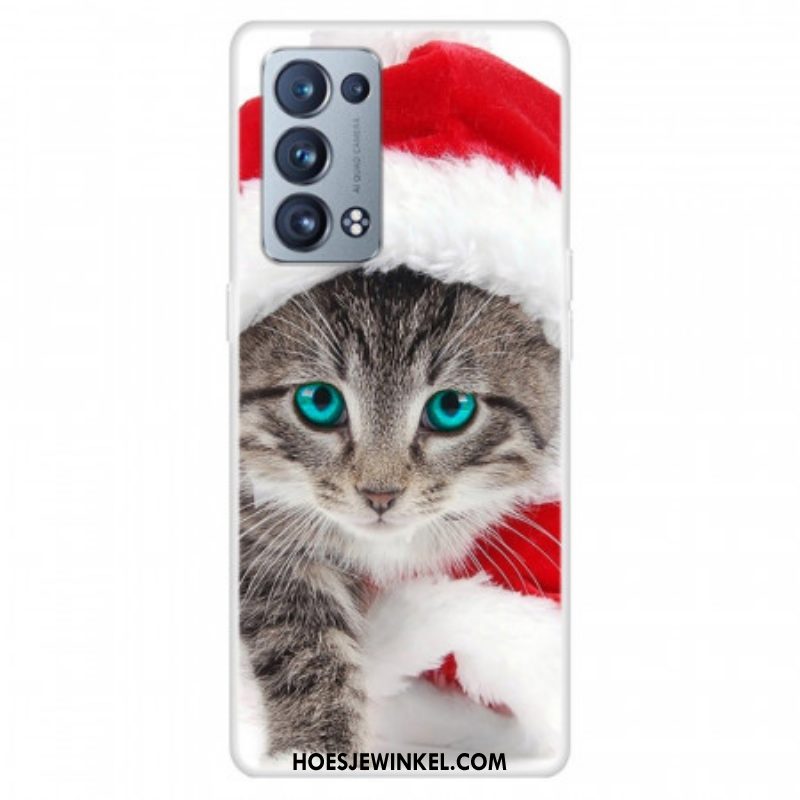 Hoesje voor Oppo Reno 6 Pro 5G Kerst Katje