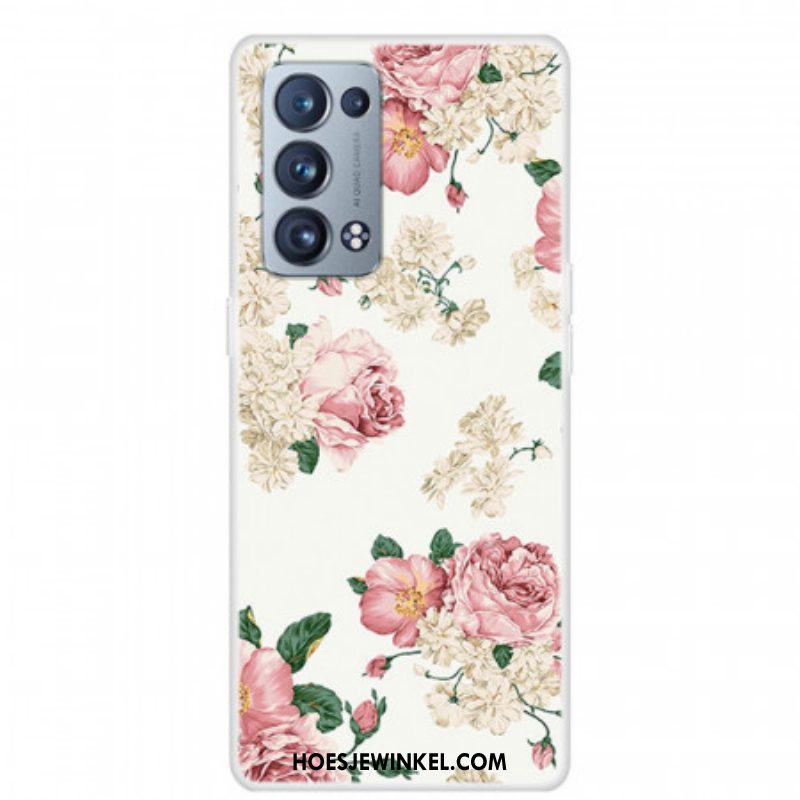 Hoesje voor Oppo Reno 6 Pro 5G Retro Rozen