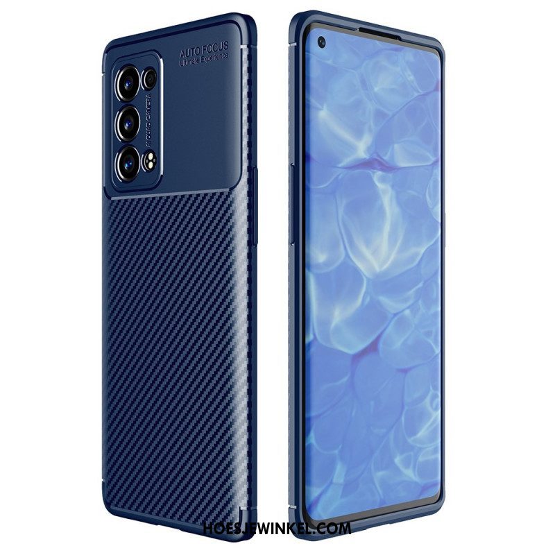 Hoesje voor Oppo Reno 6 Pro 5G Slang Van Koolstofvezel