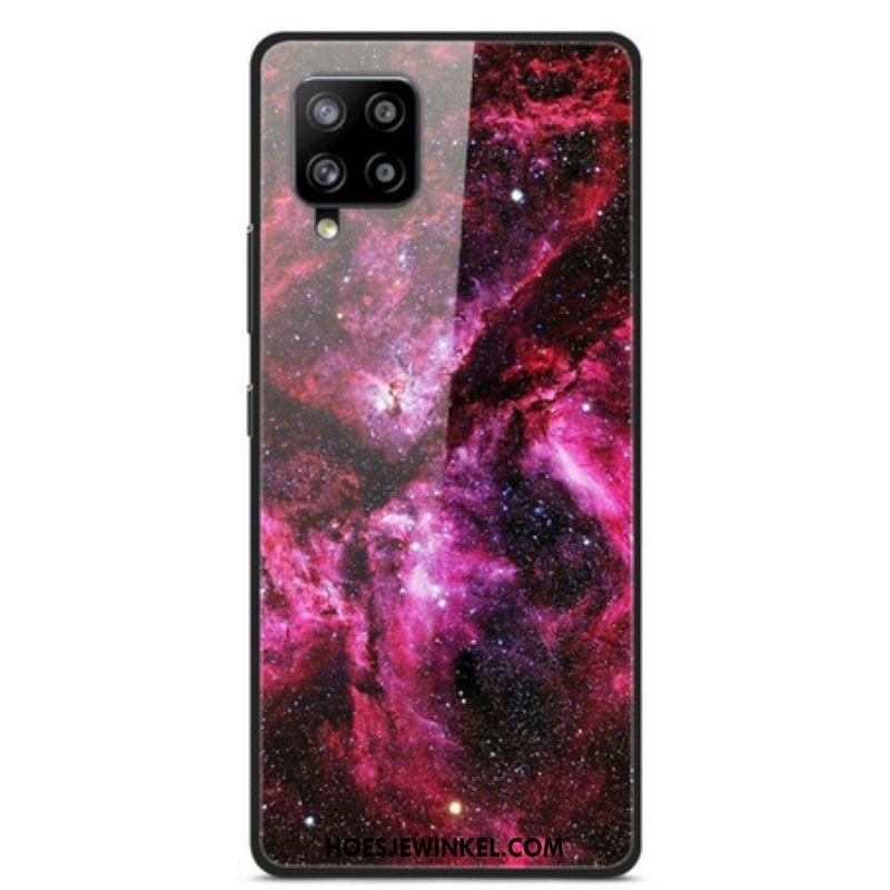 Hoesje voor Samsung Galaxy A42 5G Bloemenfee Van Gehard Glas