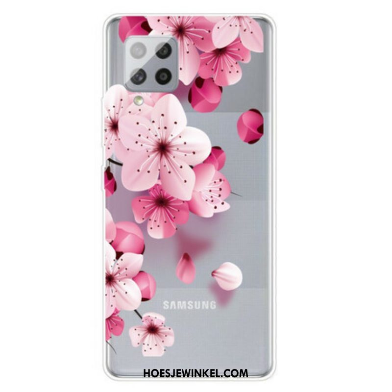 Hoesje voor Samsung Galaxy A42 5G Kleine Roze Bloemen