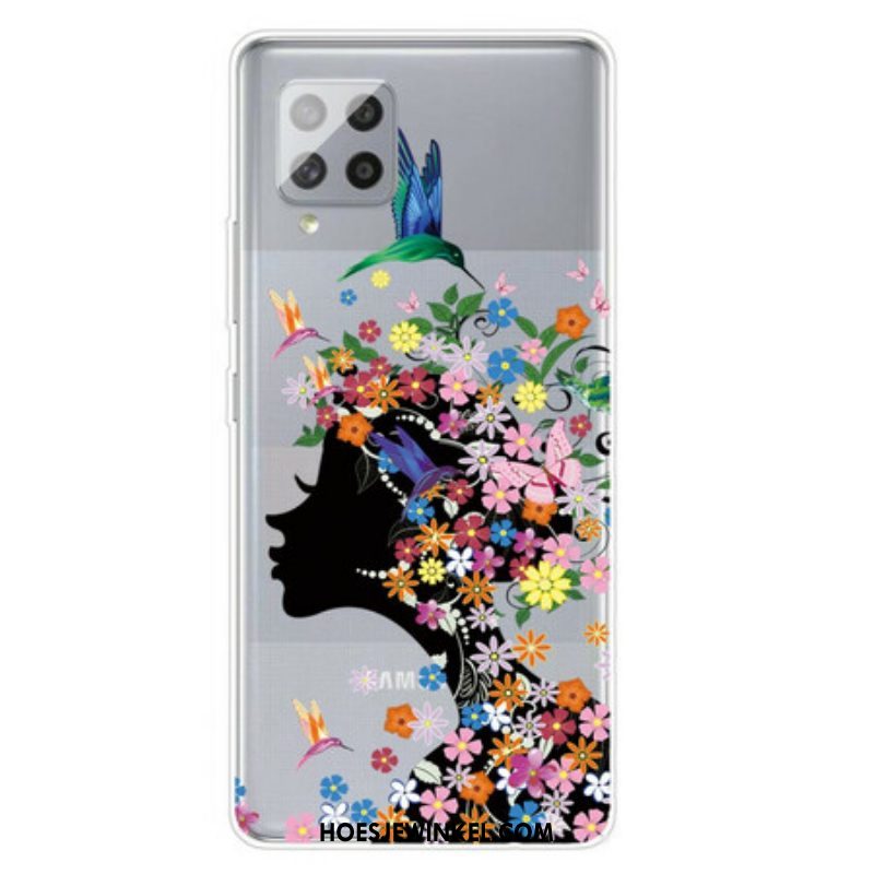 Hoesje voor Samsung Galaxy A42 5G Mooi Bloemhoofd