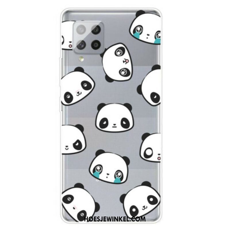 Hoesje voor Samsung Galaxy A42 5G Naadloze Sentimentele Panda's