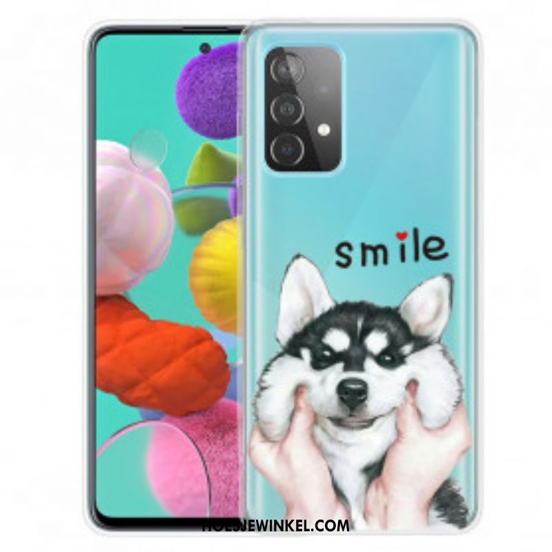 Hoesje voor Samsung Galaxy A52 4G / A52 5G / A52s 5G Lach Hond