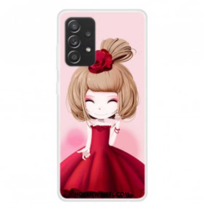 Hoesje voor Samsung Galaxy A52 4G / A52 5G / A52s 5G Manga Dame