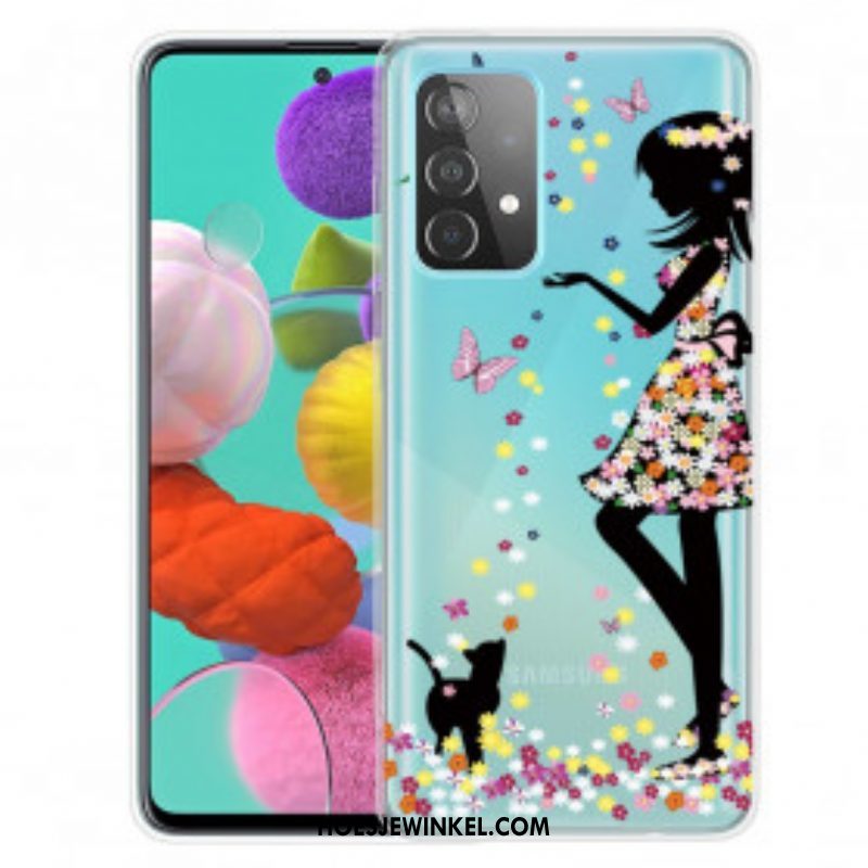 Hoesje voor Samsung Galaxy A52 4G / A52 5G / A52s 5G Mooi Bloemhoofd