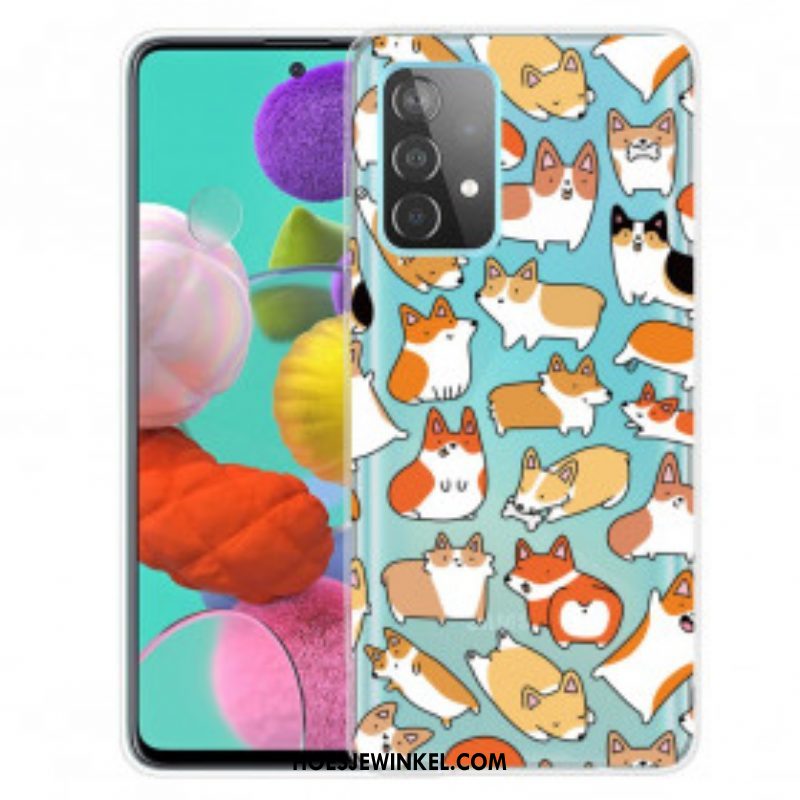 Hoesje voor Samsung Galaxy A52 4G / A52 5G / A52s 5G Naadloze Meerdere Honden