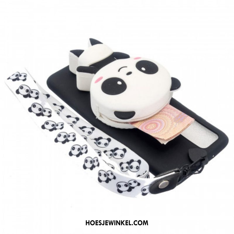 Hoesje voor Samsung Galaxy A53 5G 3d Panda Met Karabijnkoord