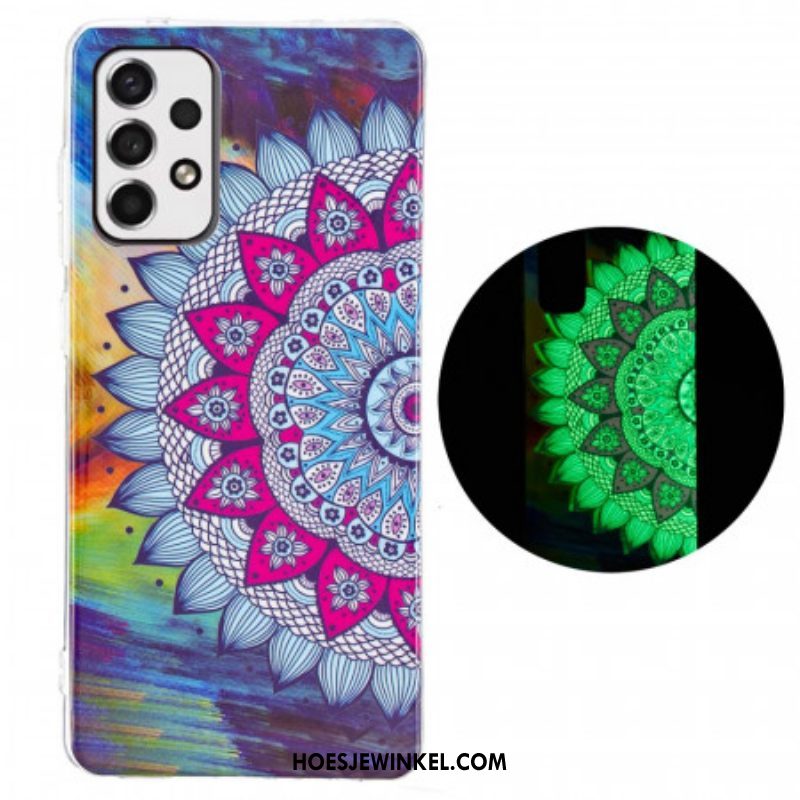 Hoesje voor Samsung Galaxy A53 5G Fluorescerende Kleurrijke Mandala