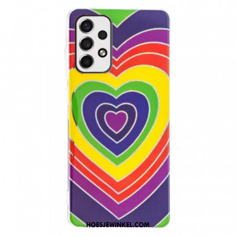 Hoesje voor Samsung Galaxy A53 5G Psychedelisch Hart