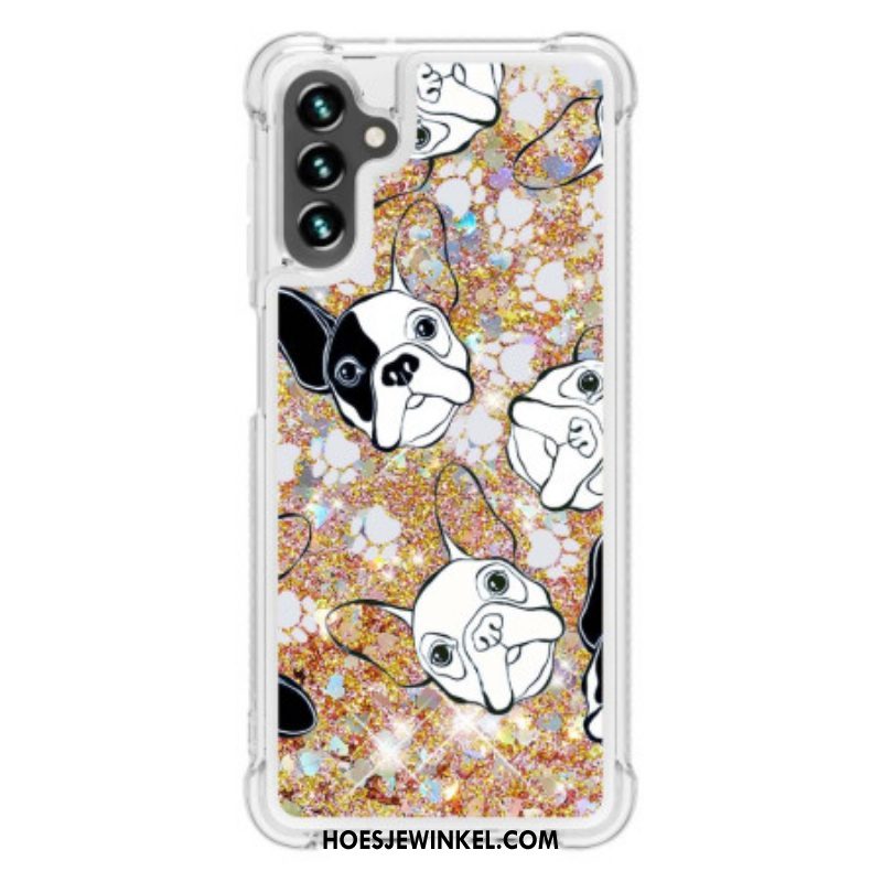 Hoesje voor Samsung Galaxy A54 5G Mr Dog Pailletten