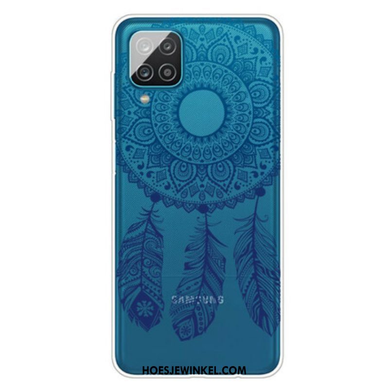 Hoesje voor Samsung Galaxy M12 / A12 Enkelbloemige Mandala