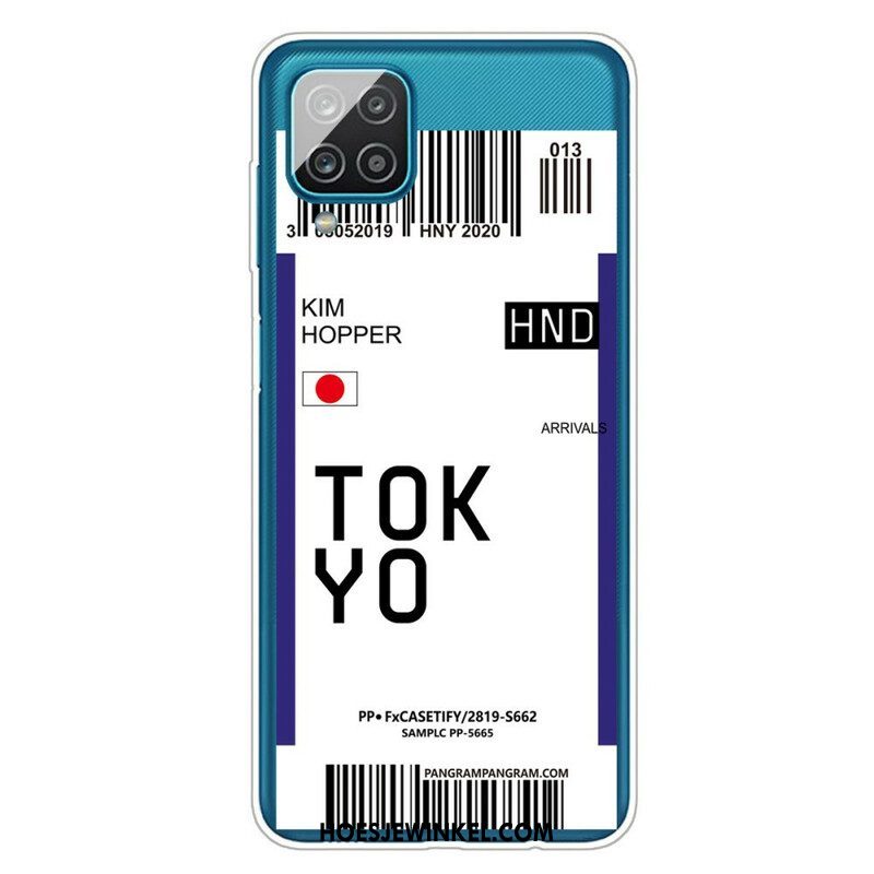 Hoesje voor Samsung Galaxy M12 / A12 Instapkaart Naar Tokio