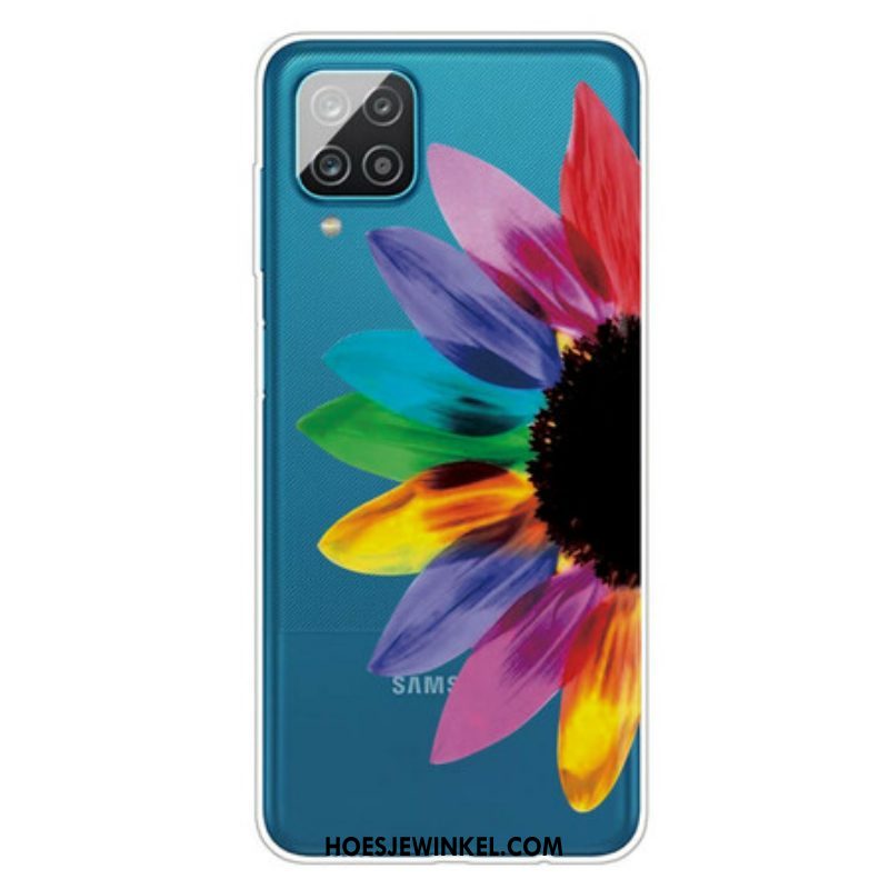 Hoesje voor Samsung Galaxy M12 / A12 Kleurrijke Bloem
