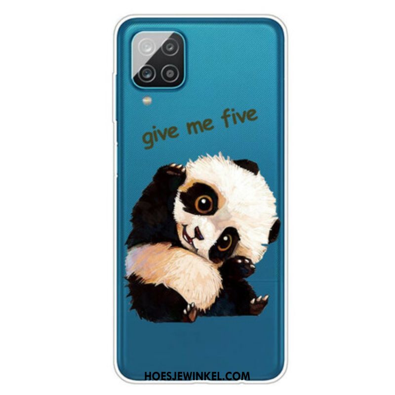 Hoesje voor Samsung Galaxy M12 / A12 Naadloze Panda Geef Me Vijf
